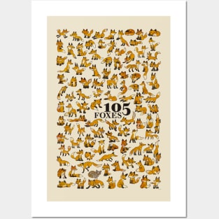 105 Foxes Posters and Art